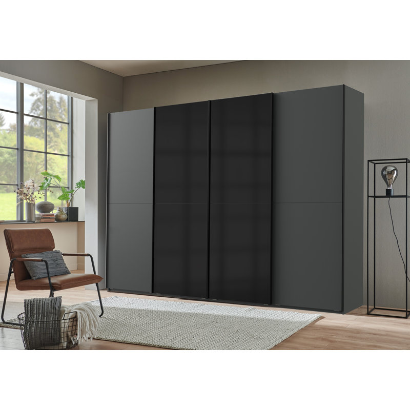 Maber 4 Door Manufactured Wood Wardrobe, 216cm H x 300cm W x 65cm D