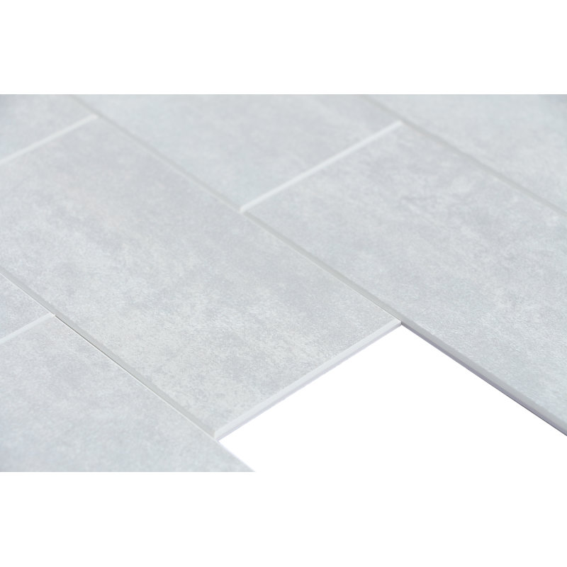 Carrelage style métro auto-adhésif en vinyle 12 po x 12 po, Argent