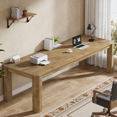 Bureau pour 2 personnes, bureau d'ordinateur extra long 79 pouces