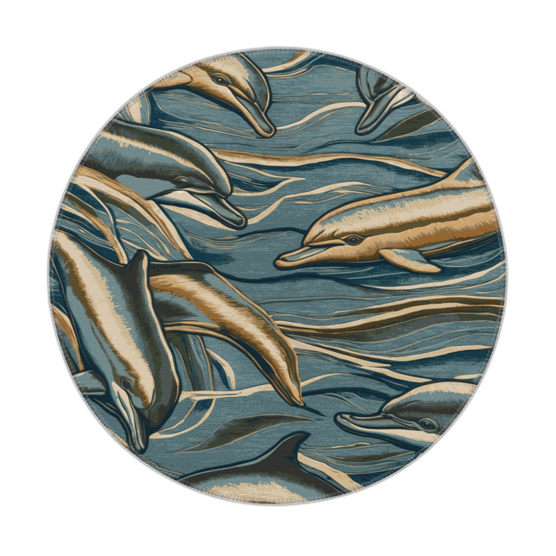 Tapis intérieur et extérieur gris Nature, Rond 5 pi