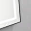 Miroir de meuble-lavabo mural 48 po x 24 po avec façade et rétroéclairage à DEL, 3 options de couleur, brouillard, cadre en aluminium, modes de réglage de la luminosité en continu, mémoire, cendre-130830012