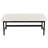 White Faux Leather Upholstered Black Metal Bench, Contemporary Look, Thick Padded Seat For Comfort, Seats Two Comfortably, Indoor Only, 500 Lbs Weight Limit, Assembly Needed, 18.38 In Product Depth,