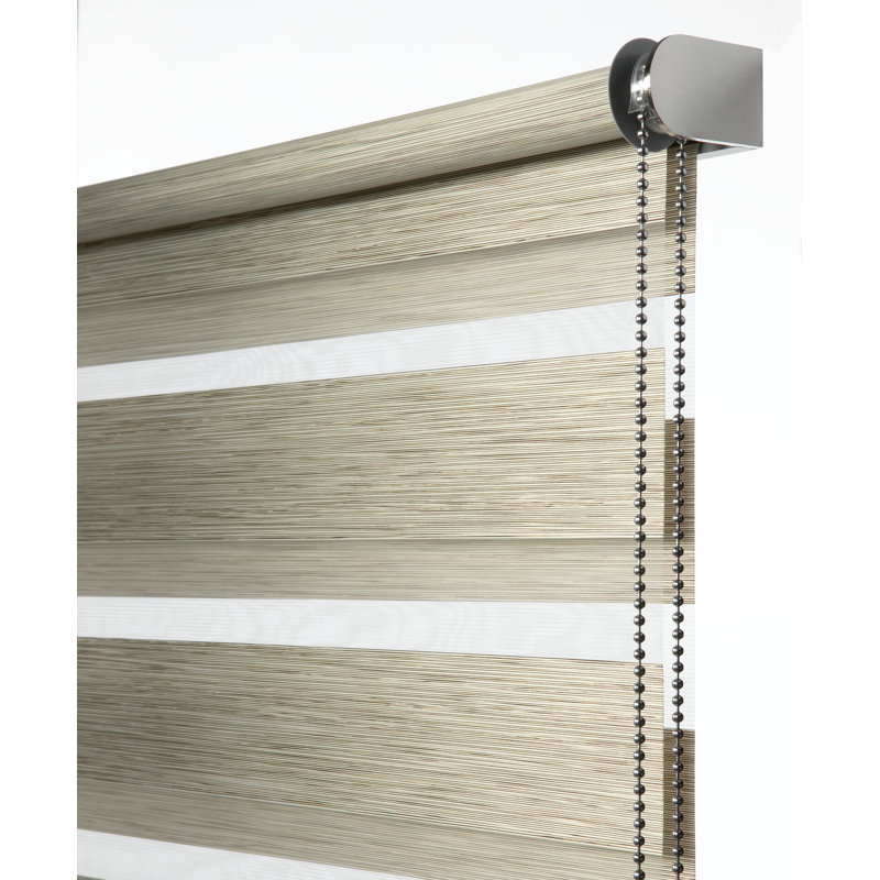 Semi -transparent Zebra Shades, 100cm H x 180cm W, Beige