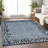 Machine Washable Indoor/Outdoor Claudian ACN1230 Blue Rug-103710740