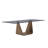 Kupang Glass + Walnut Rectangular Dining Table