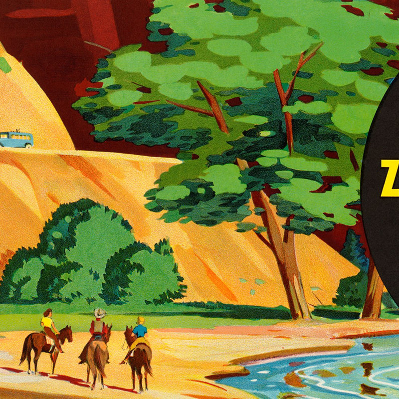 Art mural Zion National Utah, H 24 po x l 16 po x P 0,1 po