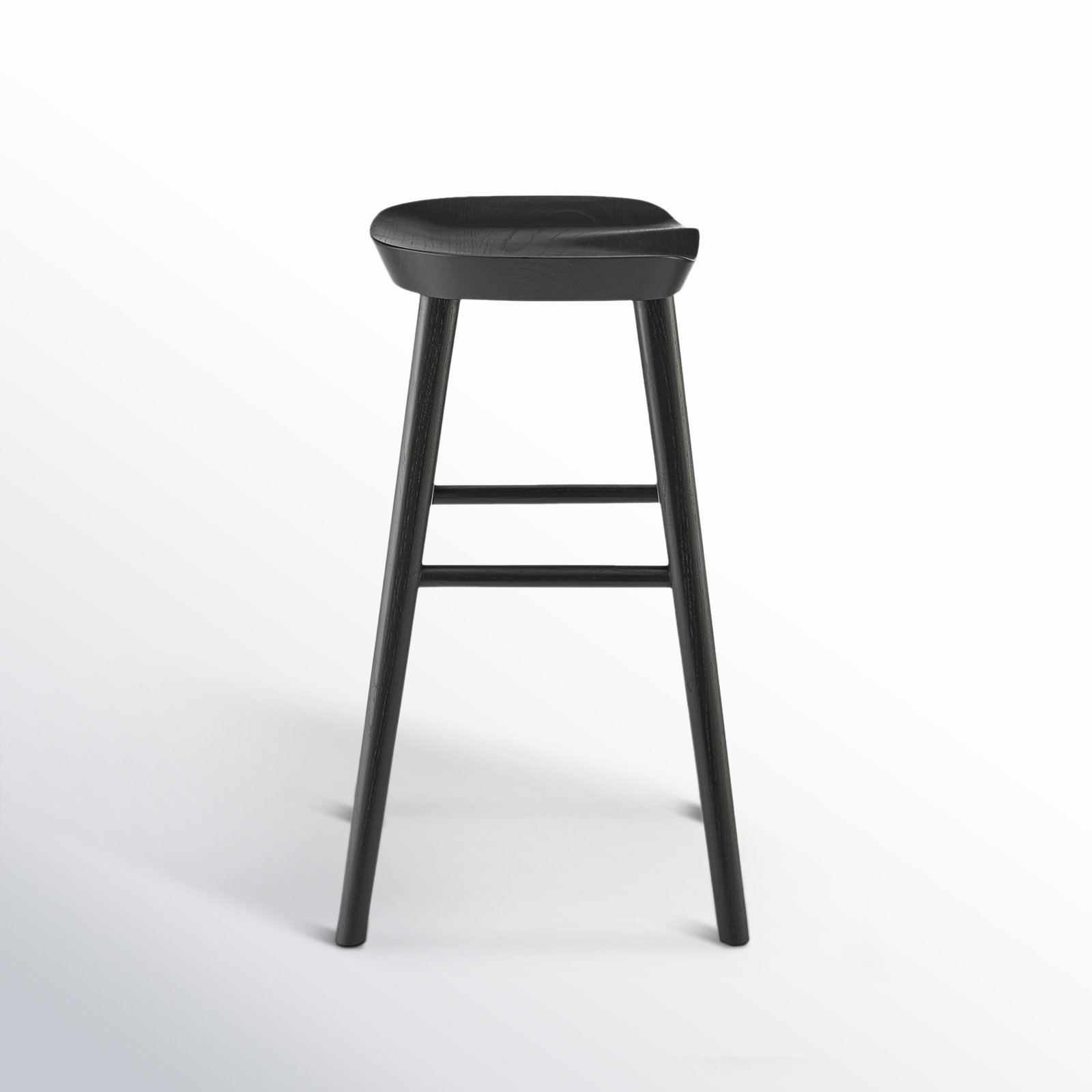 Anzie 29" Bar Stool, Counter Stool (25.8" Seat Height), Black