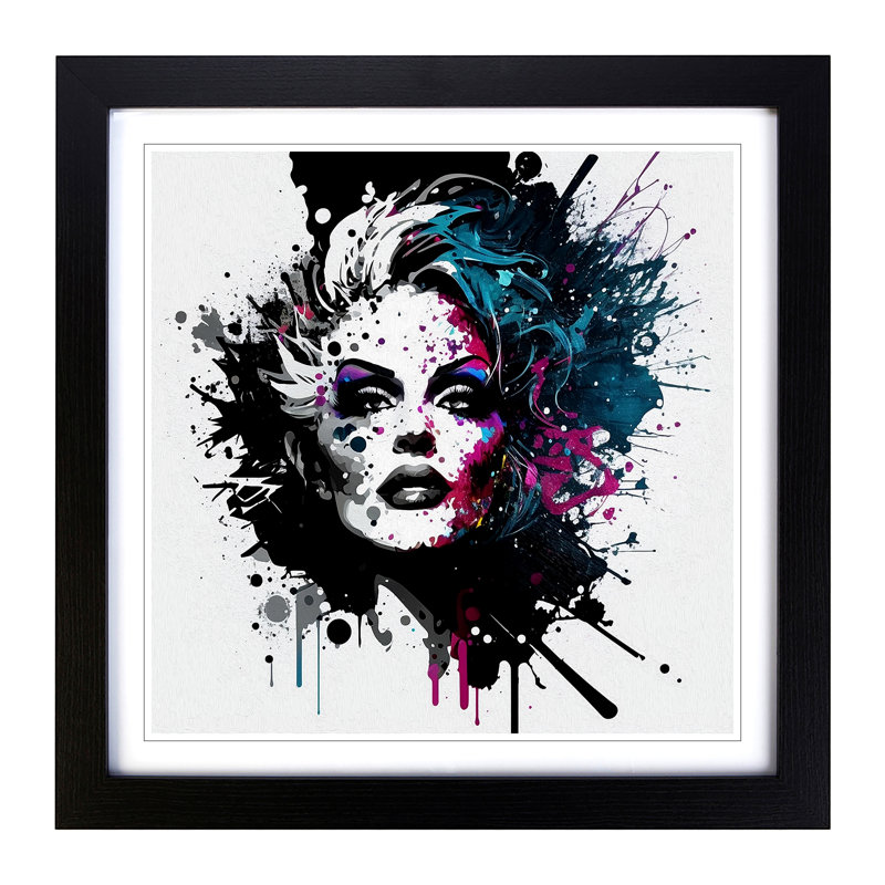 Single Picture Frame Print on Wood, Black