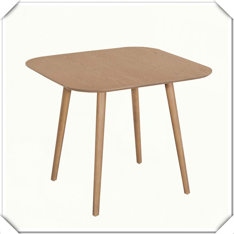 Square Dining Table Sturdy Durable Stylish Practical Versatile Functional Compact, Light Natural