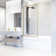 Meridian 34" W x 62" H Fixed Framed Bathtub Screen with 3/8" Glass