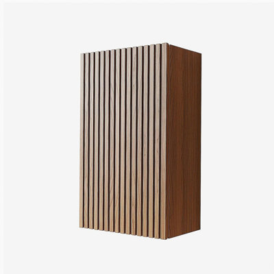 MITCH 23" Tall Bathroom Wall Mounted Cabinet, Narrow Storage Cabinet with Door, Suitable for Small Spaces Such as Corners, Applicable to Bathroom, Living Rooms and Laundry, Brown Oak Woodgrain Color