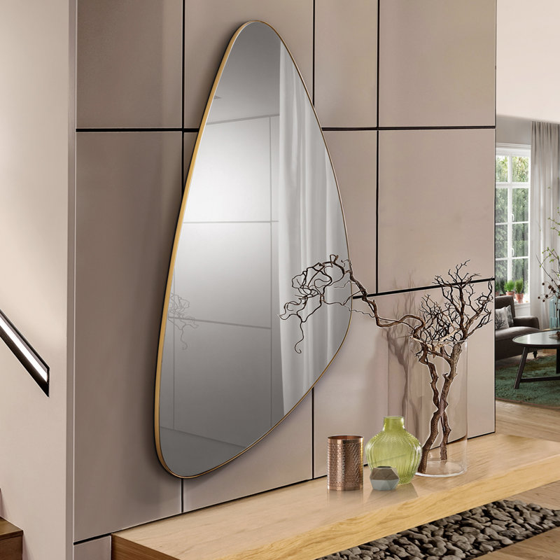 Averill Wood Flat Wall Mirror