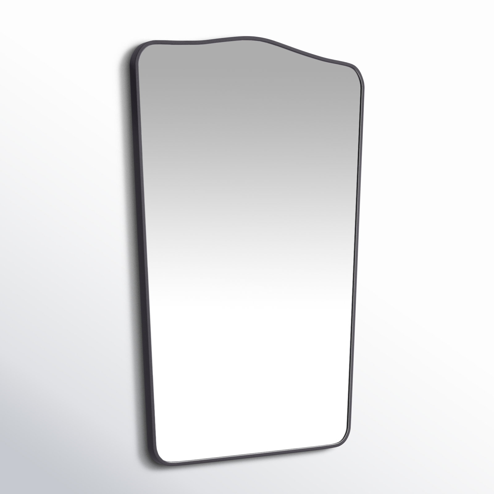 Bellona Aluminium Arch Wall Mirror, Black