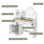 Meuble-lavabo transitionnel blanc avec miroir rond Wilce