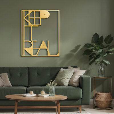 Keep It Real - argot urbain moderne abstrait décoratif décoratif suspendu en métal