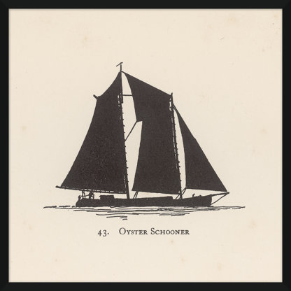 Oyster Schooner Sailboat Giclee Print