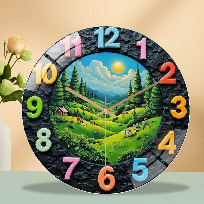 Horloge murale rétro 12 po