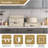 Sorbus 8 Piece Hard Shell Dinnerware Storage Cases - for Dinnerware, Mugs, Cups, Beige-107119169