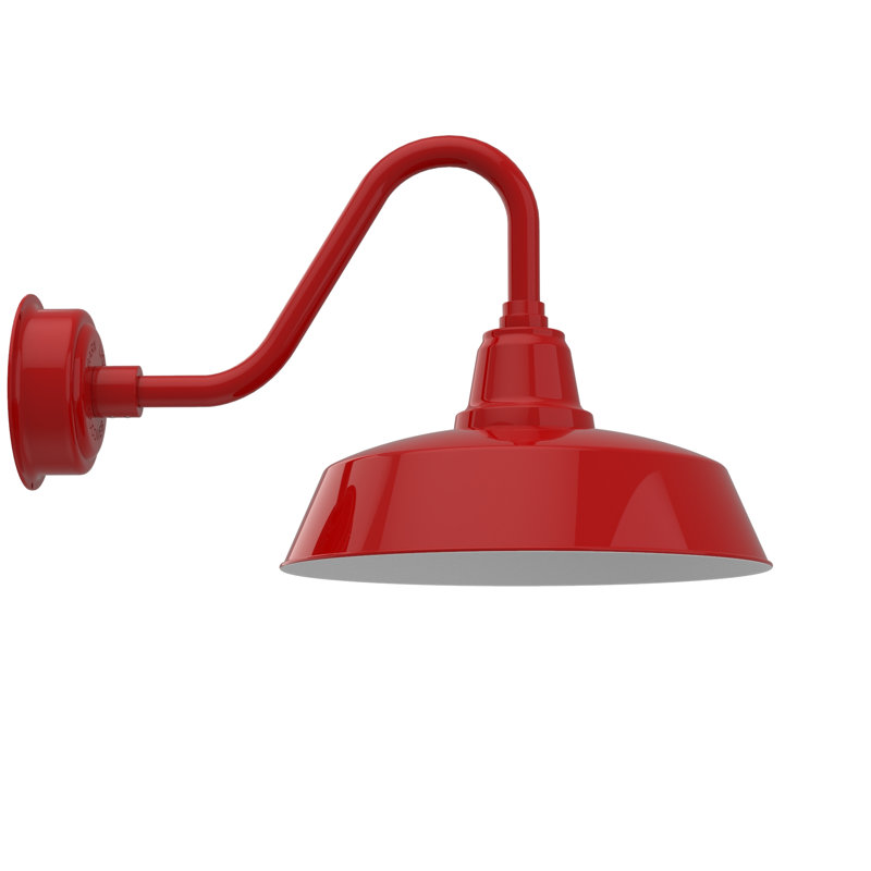 Luminaire de grange d'extérieur Vandervliet, Rouge cerise, H 14,12 po x l 16 po x p 24,25 po