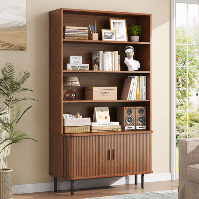  Bibliothèque de 71 po de hauteur avec armoire de rangement