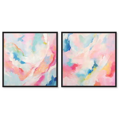Soft Swirls Set Canvas Set of 2 Dopamine Decor Art by 