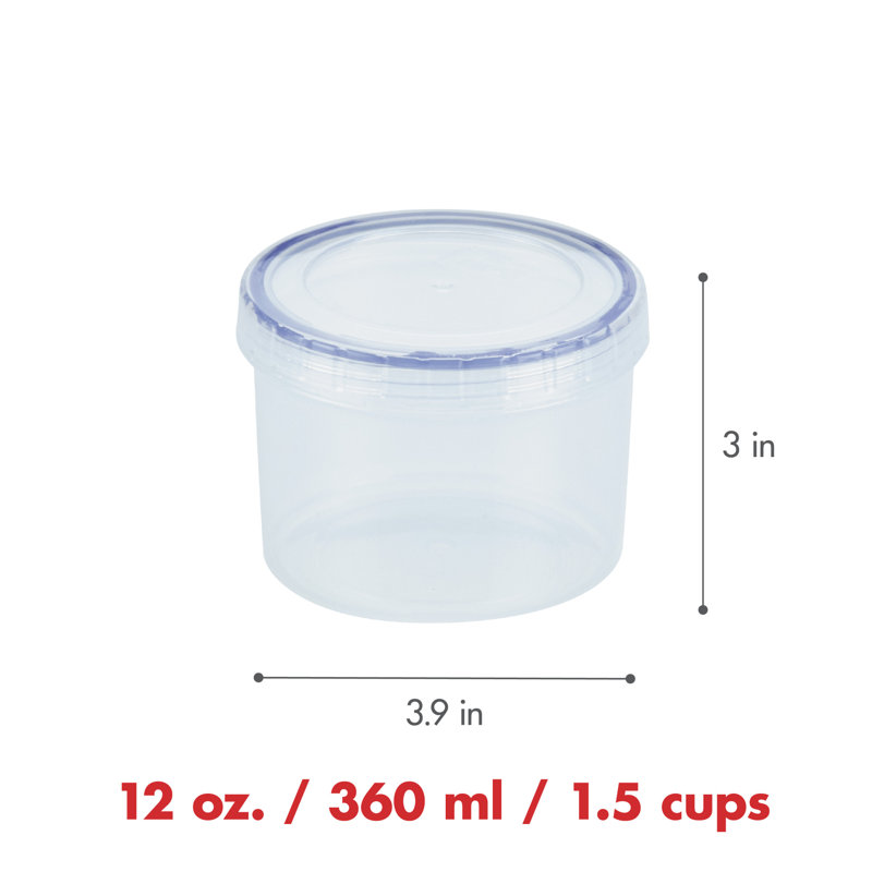 Clear Twist Lock 12-Piece BPA-Free Plastic Food Storage Set
