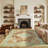 Fillender Large Oriental Floral Living Room Rug Washable Bedroom Rug Non-Slip Colorful Vintage Accent Floor Carpet For Home Decor-111176772