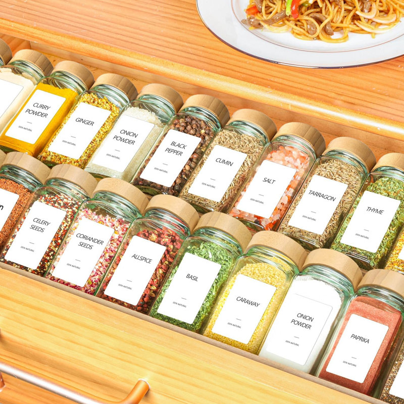 24 Pcs Glass Spice Jars 4oz