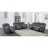 Charcoal Upholstered Power Loveseat