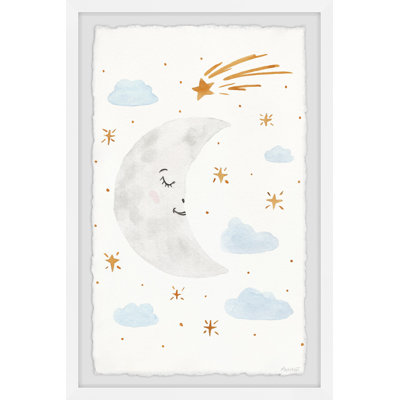 Mathew Moon and Clouds Framed Print