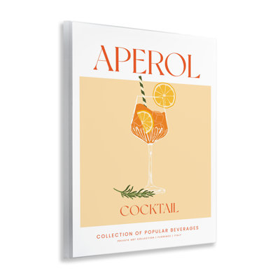 "Minimal Aperol Cocktail", art par lettré et doublé