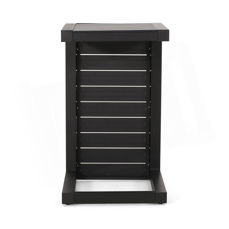 Table d'appoint d'extérieur polyvalente au design innovant pour un confort ultime, Noir