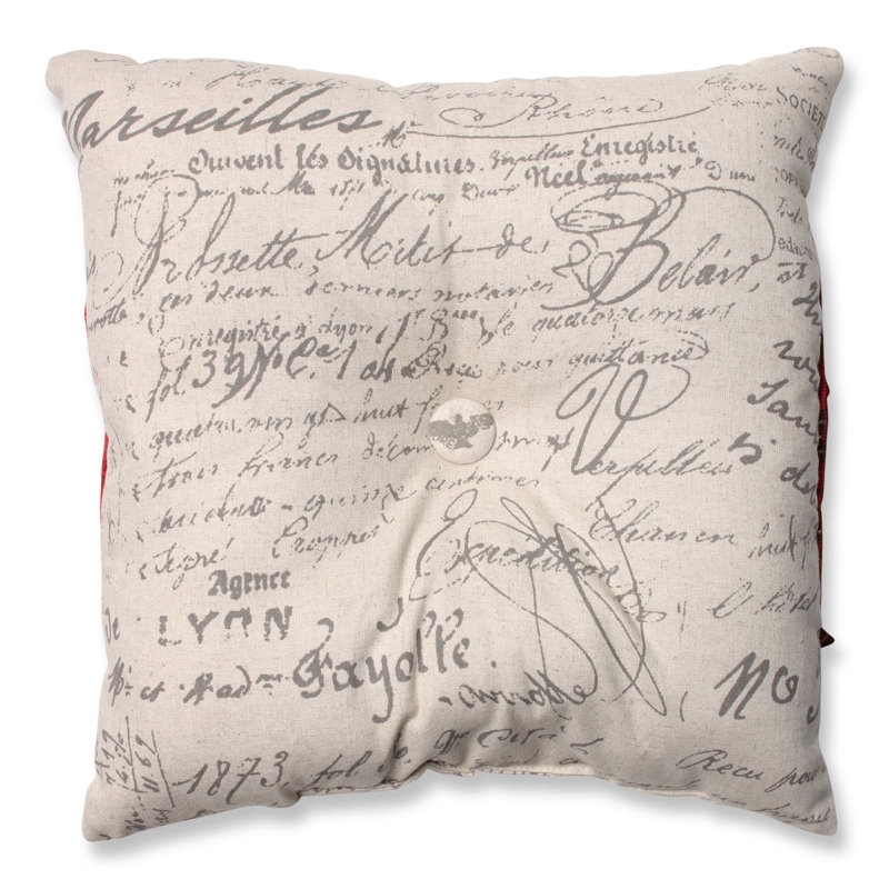 Holiday Plaid Bowknot Embroidered Square Throw Pillow