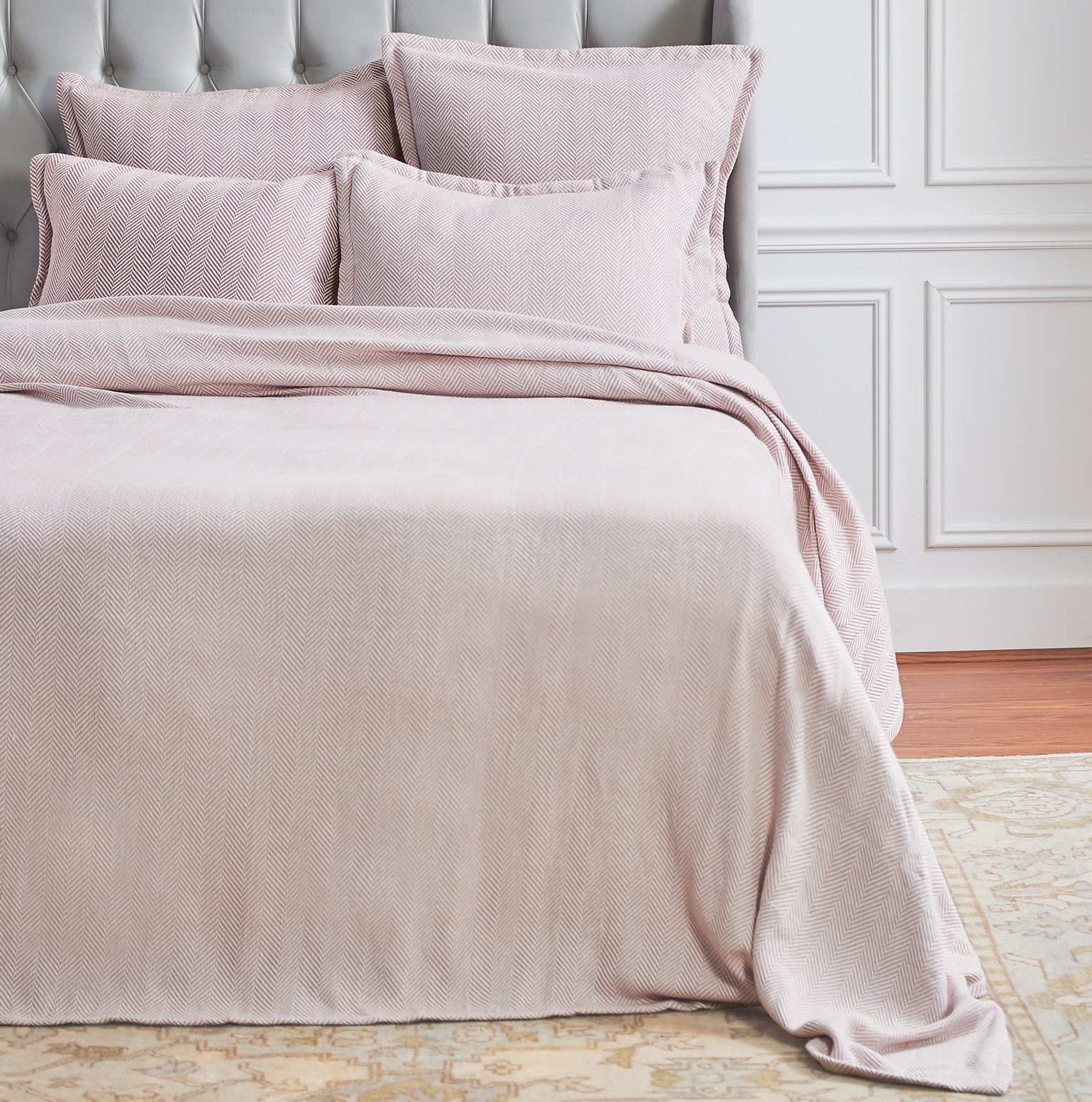 Lilith Cotton Throw Blanket, Rosewood