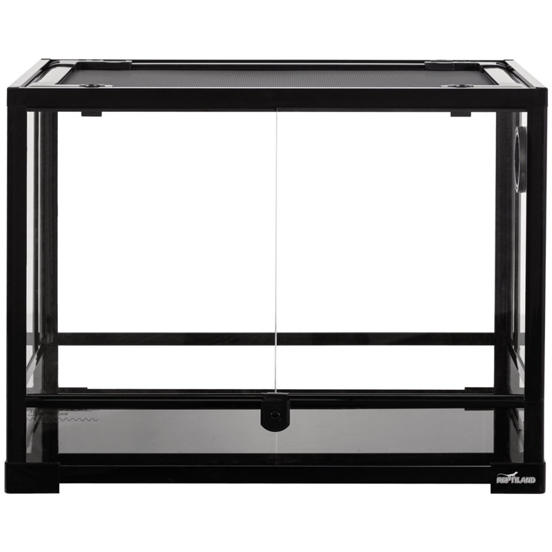 TRIXIE Glass Terrarium, Front Hinged Doors, Mesh Top, 32 Gallon - 18"H x 24"W x 18"D