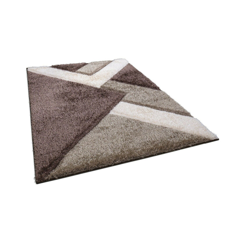 Huges Machine Woven Brown/Beige Indoor Rug, Rectangle 120 x 170cm