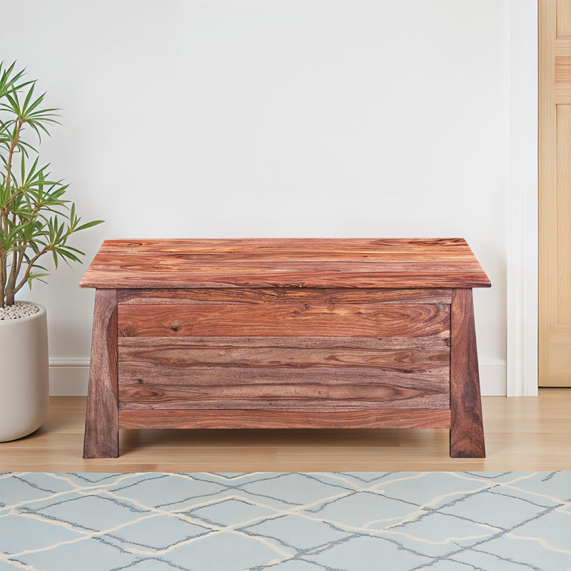 Ringgold 40'' W Solid Wood Blanket Chest , Brown