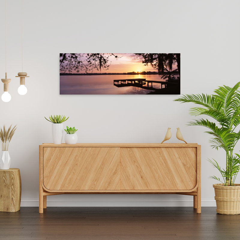 Floride, Orlando, terrain de camping Koa, lac Whippoorwill, lever de soleil, art abstrait contemporain contemporain
