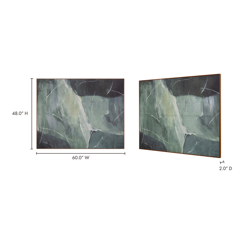 Abstract Print, Green/Black