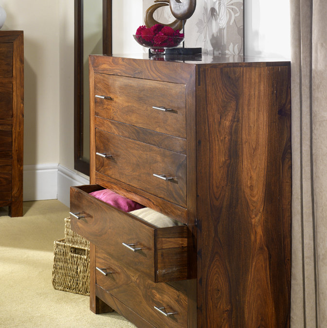 Solid Wood 100cm W 4 - Drawer Chest of Drawers