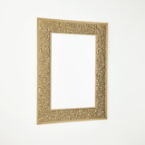 Golden Stone Rectangle Metal Mirror
