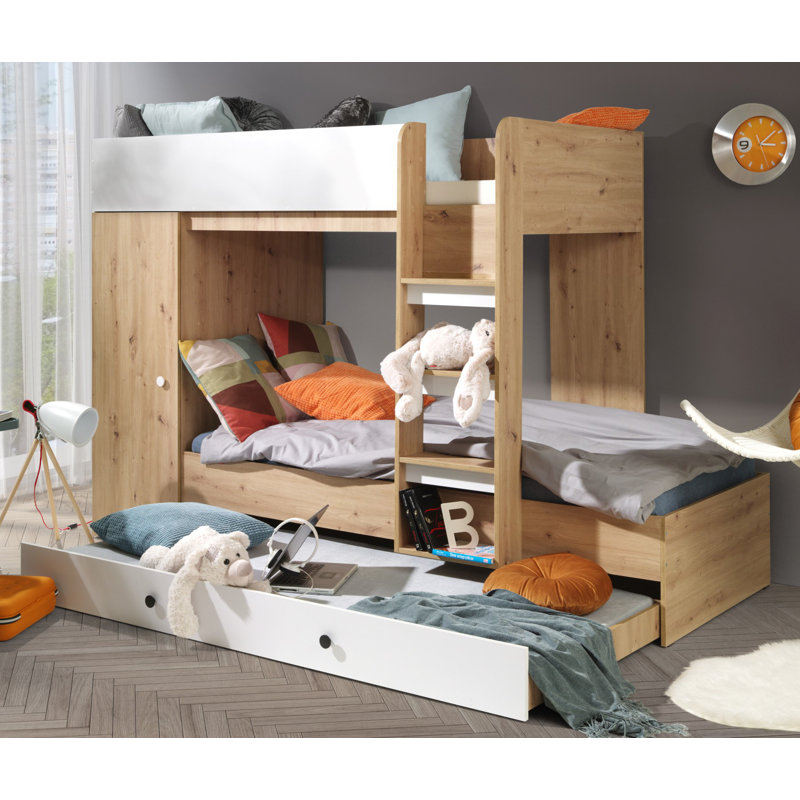 Caruthers Loft Bed, Artisan Oak/White