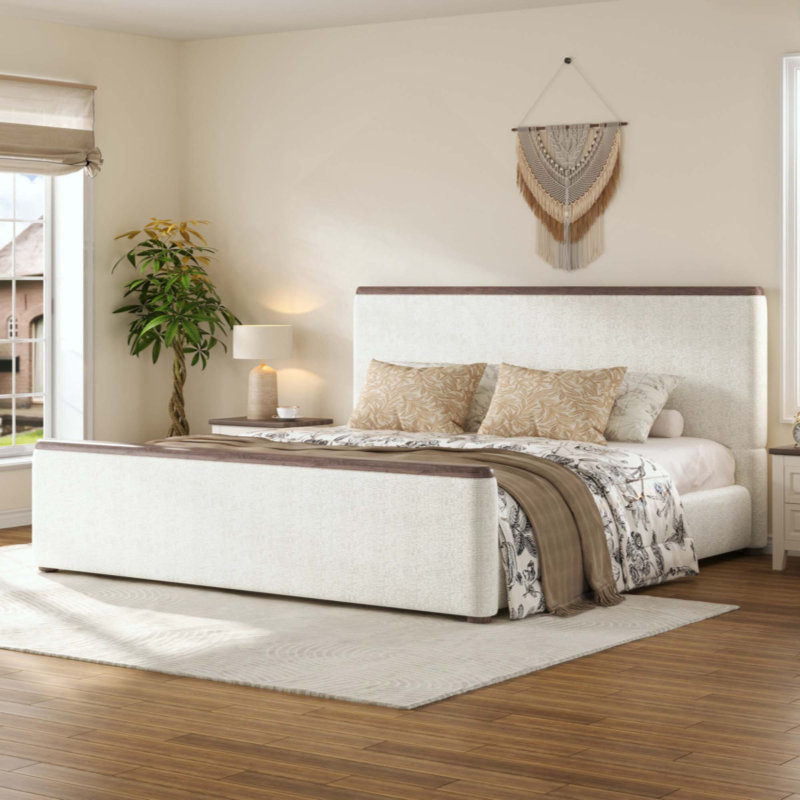 Low-Profile Upholstered Platform Bed