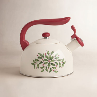 Lenox Holiday Metal Stovetop Tea Kettle