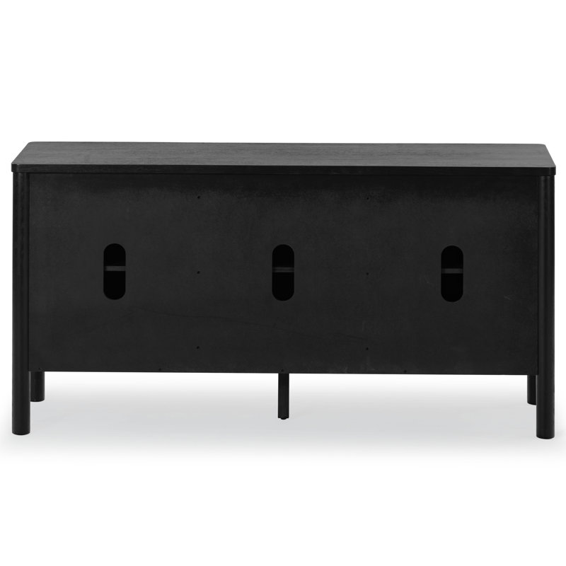Kaplan Wood 3-Door Sideboard, Black