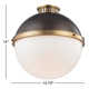 Manila Single Light Glass Semi Flush Mount