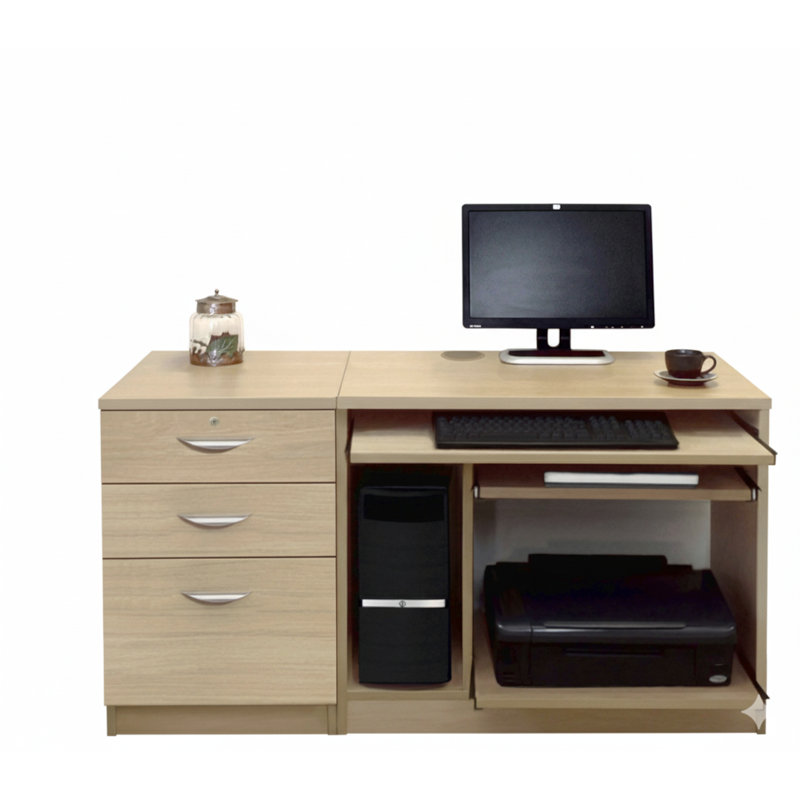 Walshaw Solid Wood Computer Desk, Sandstone