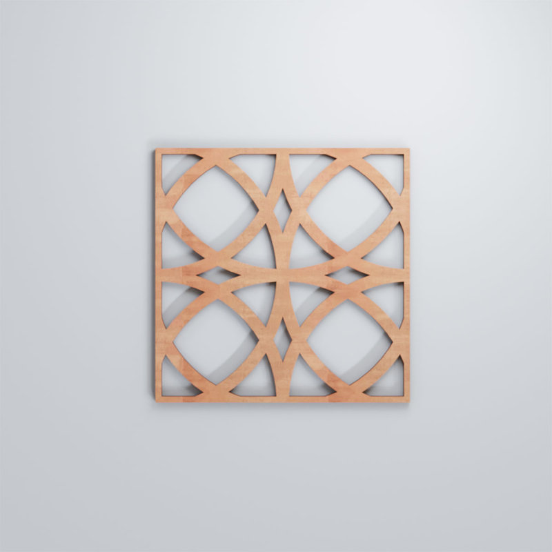 Panneaux muraux décoratifs en bois Fleetwood, Cerise, H 15 3/8 po x l 15 3/8 po x P 1/4 po