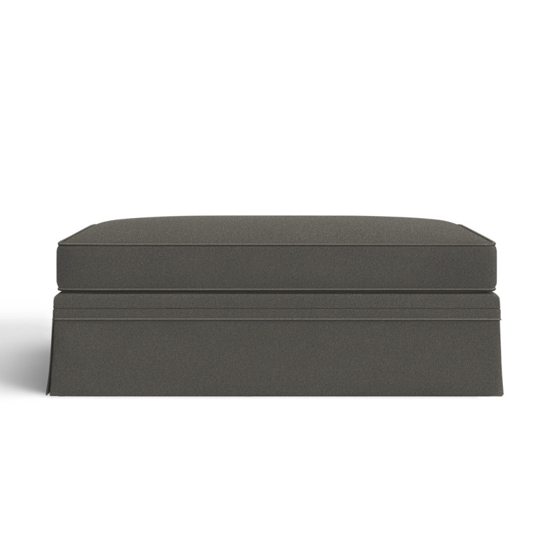 Shelby Upholstered Storage Ottoman, Bella Otter Performance Velvet