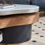 Table basse pivotante à 360° en forme de nuage irrégulier avec tiroir de rangement pivotant, 43,2 pouces